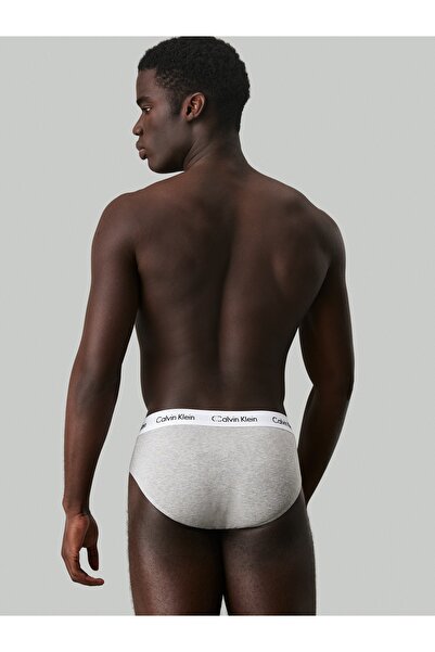 Calvin Klein Men Black/White/Grey Heather Cotton Stretch Hip Briefs Pack of 3