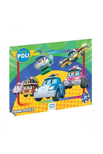TOHA 35 Parça Robocar Bebek Puzzle - Eğitici Çerçeve Puzzle Yapboz
