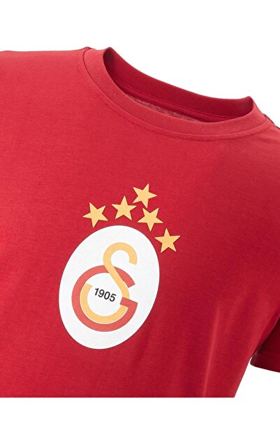 Galatasaray Original 5 Star Red T-Shirt 5 Star Ecru T-Shirt with Gift