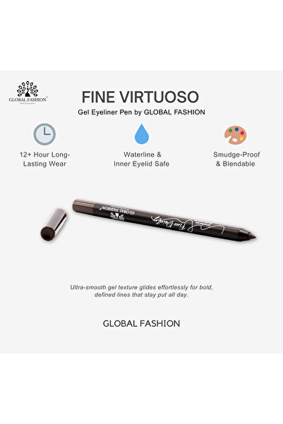 global fashion Creion-gel de ochi, Global Fashion, 02, black brown