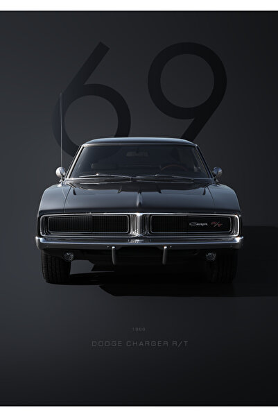SAB Design 1969 dodge charger RT Efsane Araba Temalı 15x21cm Ahşap Poster