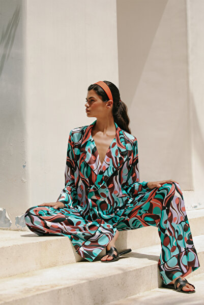 Maison Jessie Vivienne İpek Saten Pantolon Takım