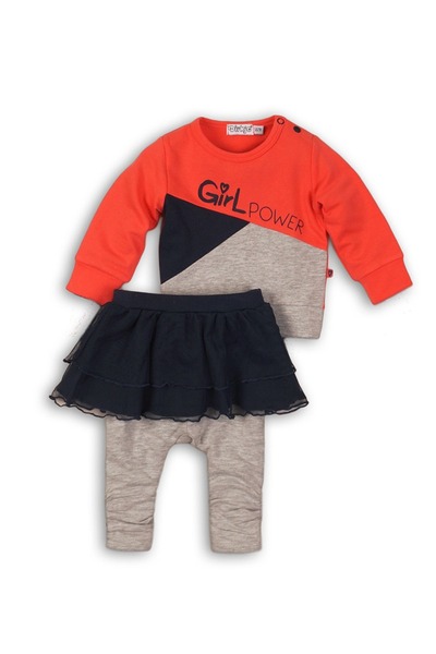 Dirkje 3-piece baby set: blouse + tights + skirt Girl Power