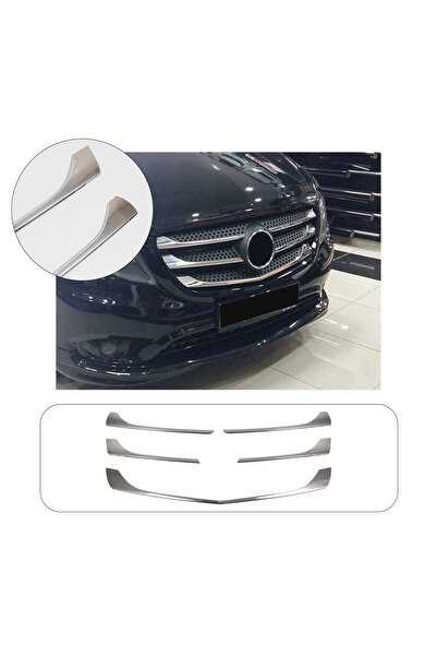 ServetDizaynOto Mercedes Vito W447 Uyumlu 2014 Ve Üzeri Krom Ön Panjur 5 Parç...