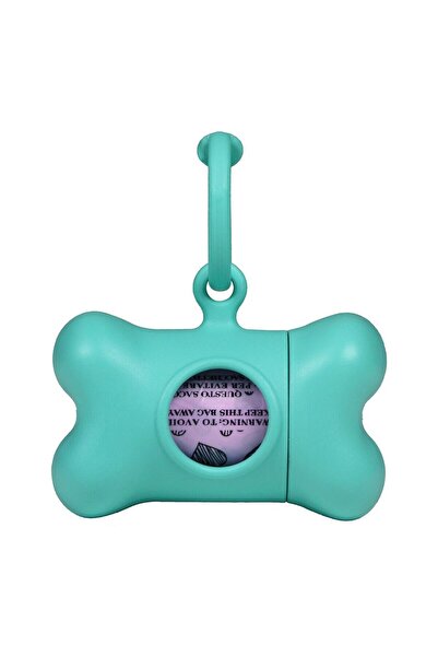 UNITED PETS Dispenser de pungi pentru animale de companie Bon Ton Nano Classic Dog Aquamarine Plastic reciclat (6 x 3 x 4 cm)