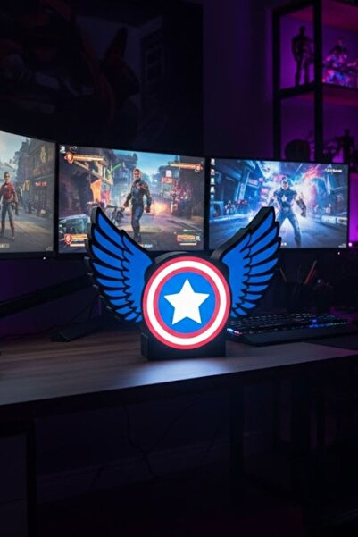 MEK Captain America / Kaptan Amerika Tasarımlı Dekoratif Aydınlatma