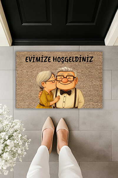 Dormot Modern Dijital Baskı Popüler Tatlı Çift Kapı Önü Paspası