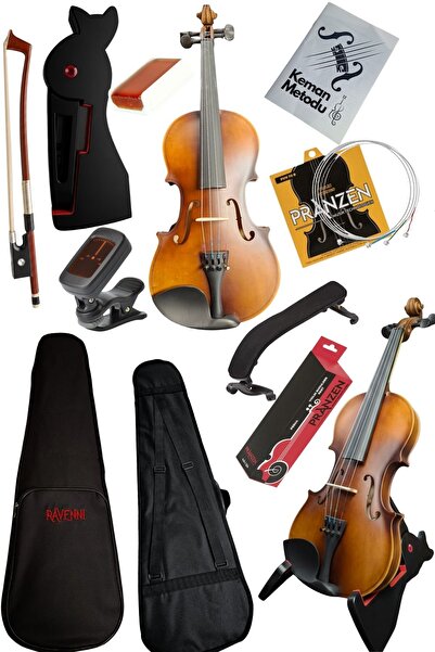 Ravenni TAM BOY KEMAN SETİ 4/4 - (YASTIK, YEDEK TEL, ÇANTA, REÇİNE, METOD, ST...