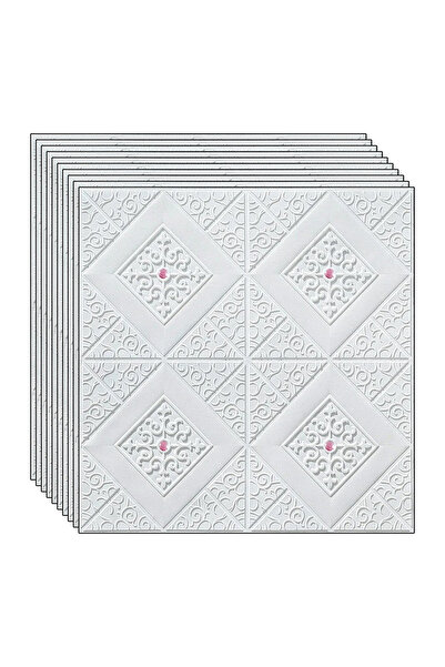 NEXTLY Tapet autoadeziv 3D, rezistent la apă și căldură, alb-roz, pachet de 30