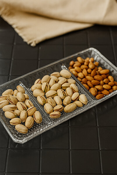 Home Ravena Glass 3-Compartment Presentation and Serving Plate 29.5×13.5 cm