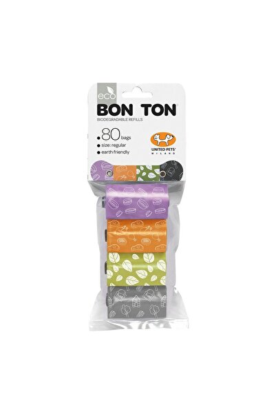 UNITED PETS Pungi igienice Bon Ton Regular Dog Culori asortate (4 x 20 buc)