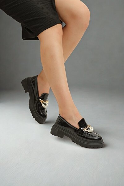 Hepici Loafer Daily Γυναικεία Άνετα Παπούτσια με Λεπτομέρεια από Πέτρα Πέρλας