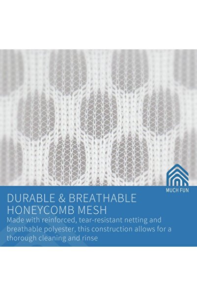 Generic 3-Pack Honeycomb Mesh Durable Laundry Bags for Delicates, 16 x 20 in, Large, Polyester, White