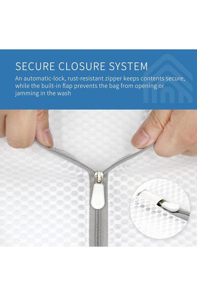 Generic 3-Pack Honeycomb Mesh Durable Laundry Bags for Delicates, 16 x 20 in, Large, Polyester, White