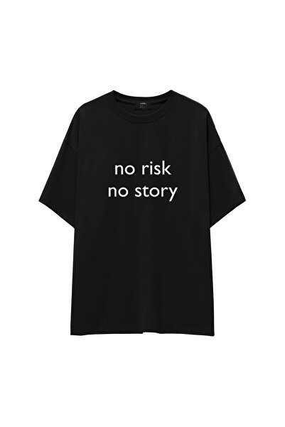 The Lucid Lab No Risk No Story Oversized T-Shirt - Black