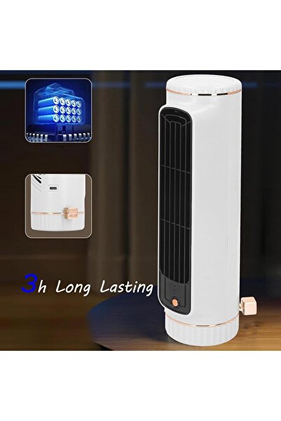 RADIOTRONICS 10.5in Desk Fan - Portable 3-Speed Quiet Bladeless USB Oscillating Fan for Bedroom/Office