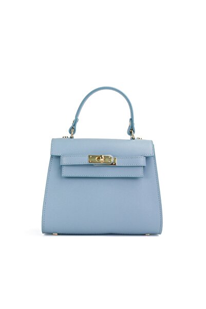 Posete Fagaras Poseta Piele Thea Safiano - Bleu, 1 Compartiment, 1 Buzunar, Bareta Reglabila max. 120 cm