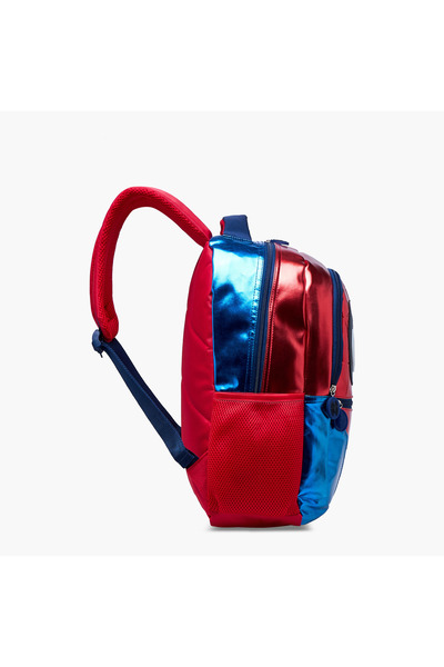 Marvel Spider-Man Applique Backpack with Adjustable Straps and Zip Closure - 16 inches