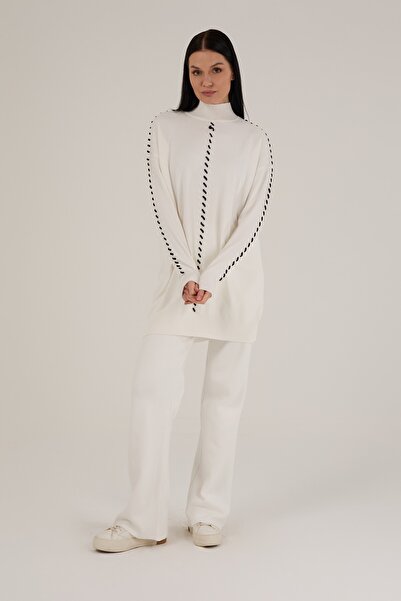 Jupe Women's Lace Detailed Knitwear Set 1408