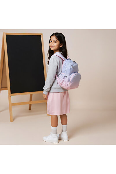 Juniors Ombre Backpack with Adjustable Straps and Zip Closure - 17 inches