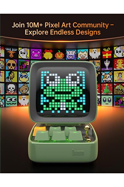 DIVOOM Ditoo Pro Bluetooth Mini Speaker - Green