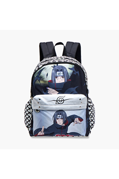 TV TOKYO حقيبة ظهر مطبوعة برسومات ناروتو مع أحزمة قابلة للتعديل وسحاب للإغلاق...
