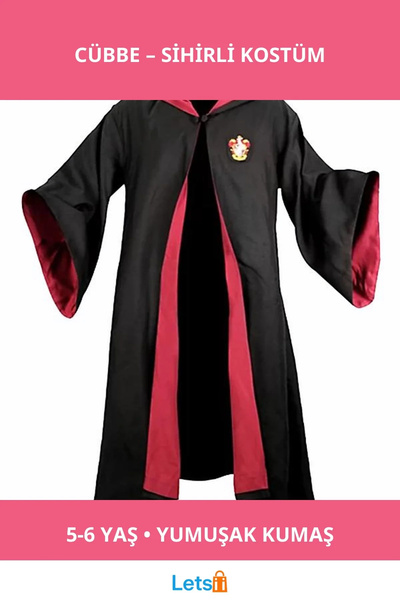 Letsii Costum pentru copii Harry Potter Gryffindor Robă pentru copii 5-6 ani