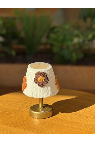 Maison Avf Punch Kadife Kablosuz Şarjlı Masa Lambası - Alt Eskitme Gold