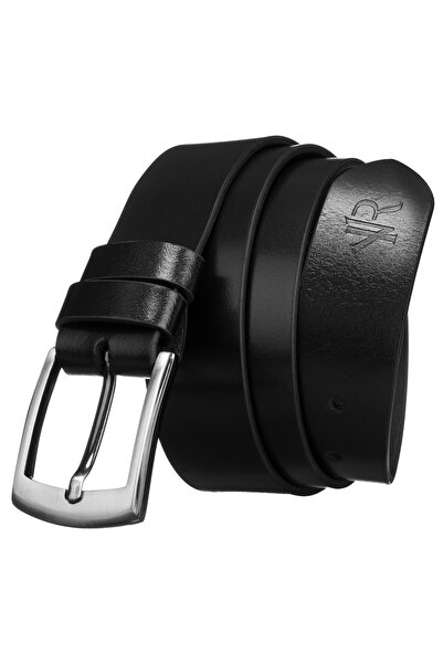 Other Curea din piele pentru bărbați RV-27-95-SPL-1987 Negru