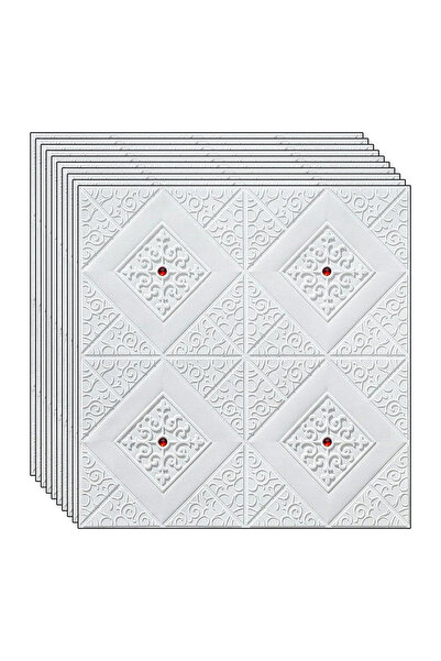 NEXTLY Tapet autoadeziv 3D, rezistent la apă și căldură, 70x70 cm, alb-roșu, set de 20