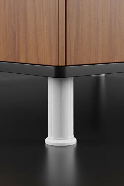 Badem10 Keson 15 cm White Plastic Furniture Base Tv Unit Heightening Leg Robot Vacuum Cleaner Compatible