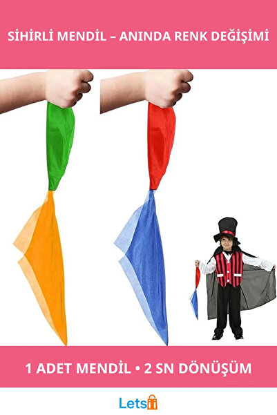 Letsii Color Changing Fun Magic Handkerchief Magic Tricks Game