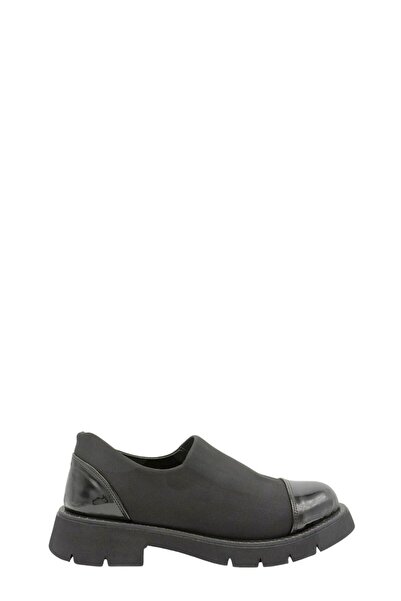 Moulin Shoes حذاء موكاسين نسائي من قماش الغوص باللون الأسود