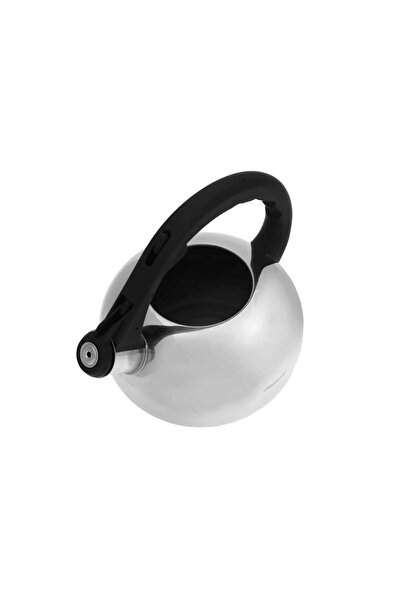 Klausberg Traditional kettle with whistle made of stainless steel, 2.5 liter kettle, 15-22 cm, silver,