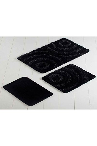 Talis Set 3 Covorase de Baie Wave Negru Acryl