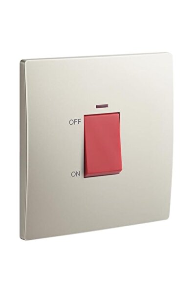 Raco Legrand Mallia Senses 1 Gang Double Pole 45A Switch with LED Power Indicator (Pack of 1, Champa