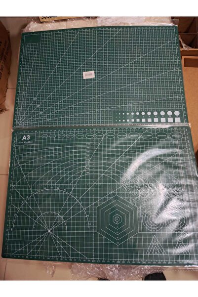 gebzeli A3 Kesim Matı Kesim Altlığı KOYU YEŞİL Renkli A3 45x30cm Ebatında Çif...