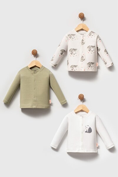 Tiffany Pamuklu Panda Desen 3’Lü Hırka