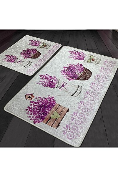 Talis Set of 2 Bath Mats Giardino Di Lavanda