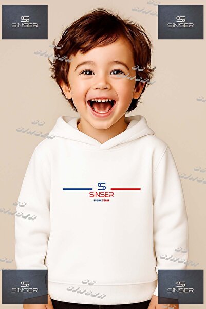 SS SİNSER Φούτερ Unisex με στάμπα "SWT YAN TEK CIZGI ALT YAZILI "