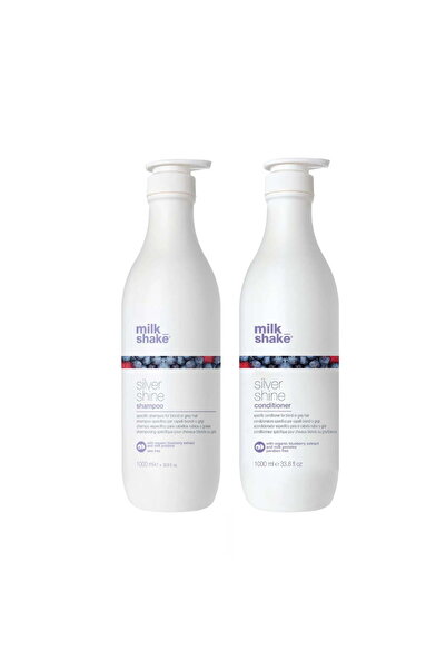 Milkshake Milk Shake Silver Shine Set - Neutralizes Yellow Tones, Shampoo 1000ml + Conditioner 1000ml