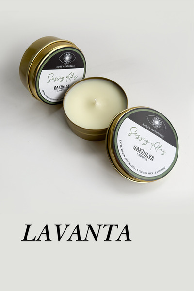 KUBEY NATURALS Sakinleş – Sessiz Akış – Lavanta %100 Soyawax Aromaterapi Bakım Mumu – Zeytinyağı + E Vitamini