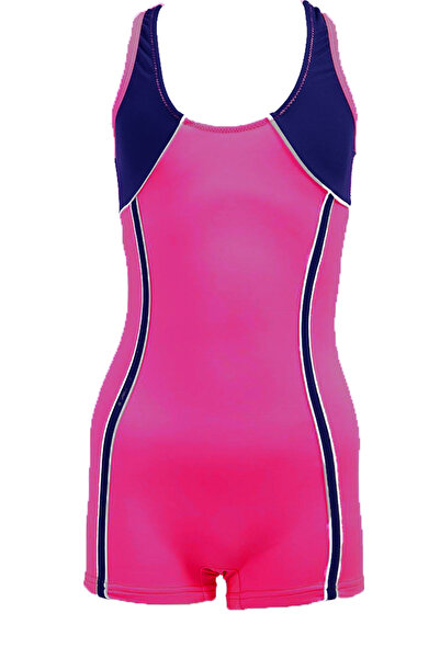 Haliç Mayo Young Girl Swimsuit Jumpsuit 3011 Fuchsia