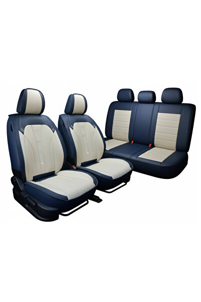 NO BRAND Set de huse pentru scaune auto, piele Nappa, scaune față și banchetă...