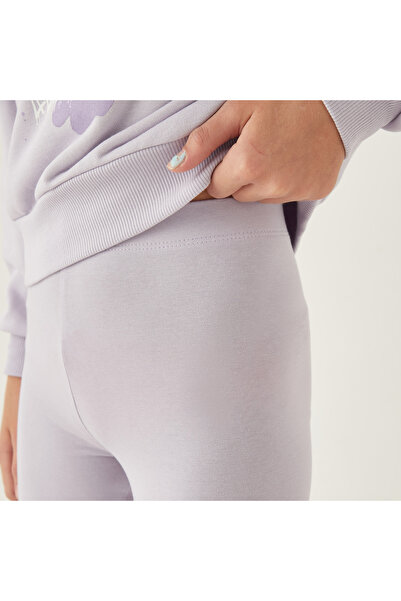 Juniors Solid Leggings with Elasticated Waistband