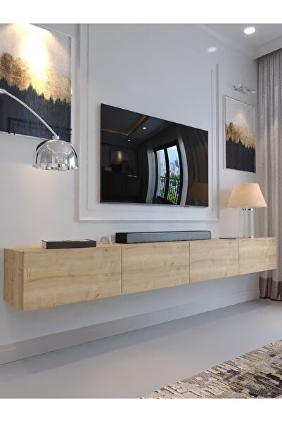 lullaby furniture KARNAVAL 240 CM DUVARA MONTE TV SEHPASI - DM1002-9 SAFİR