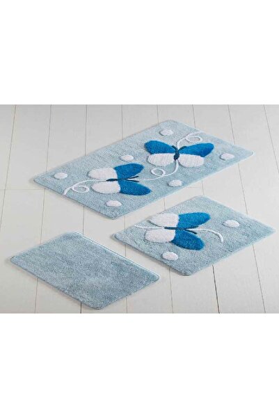 Talis Set of 3 Large Blue Acrylic Bath Mats