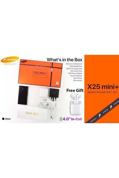 X inova X-Inova X25 Mini+ 4" Display, 4GB+64GB, 13MP Rear Camera, Dual SIM (Black)