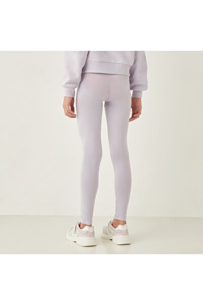 Juniors Solid Leggings with Elasticated Waistband