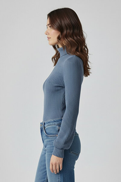 moddosa fashion Bluză body pentru femei, cu mâneci lungi, cu mâneci bufante, cu fermoar la fund